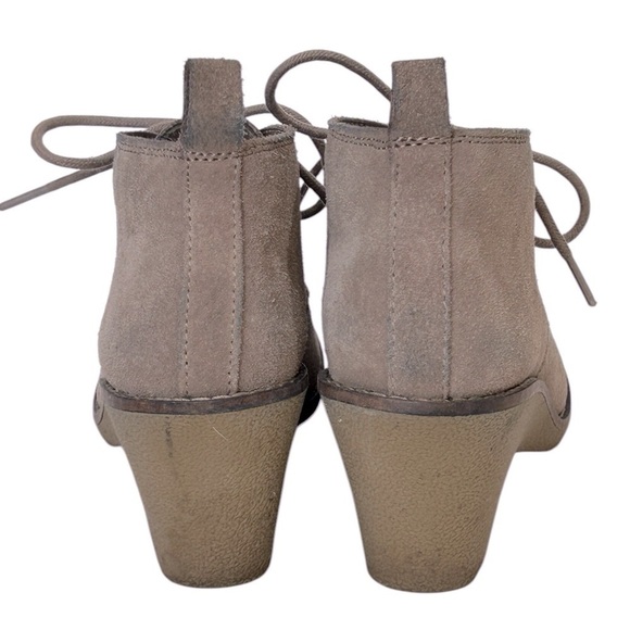 Sonoma Women's Nadine Suede Lace Up Wedge Taupe Ankle Boots Size-6.5 - Picture 4 of 7